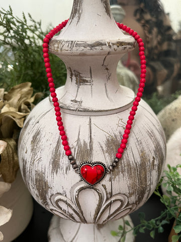 Red Obsession Heart Choker