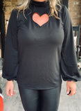 Love is in the Air Top In Black S& M