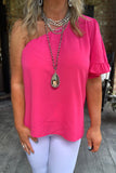 Care Free Blouse in Hot Pink S and M
